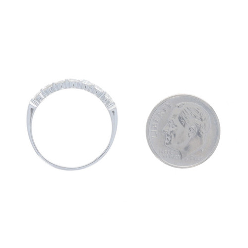 Platinum Diamond Wedding Band - Round Brilliant .84ctw Seven-Stone Ring